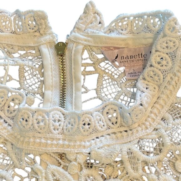 Nanette Lepore Sleeveless Lacy Blouse Top | Size Small - Picture 6 of 9